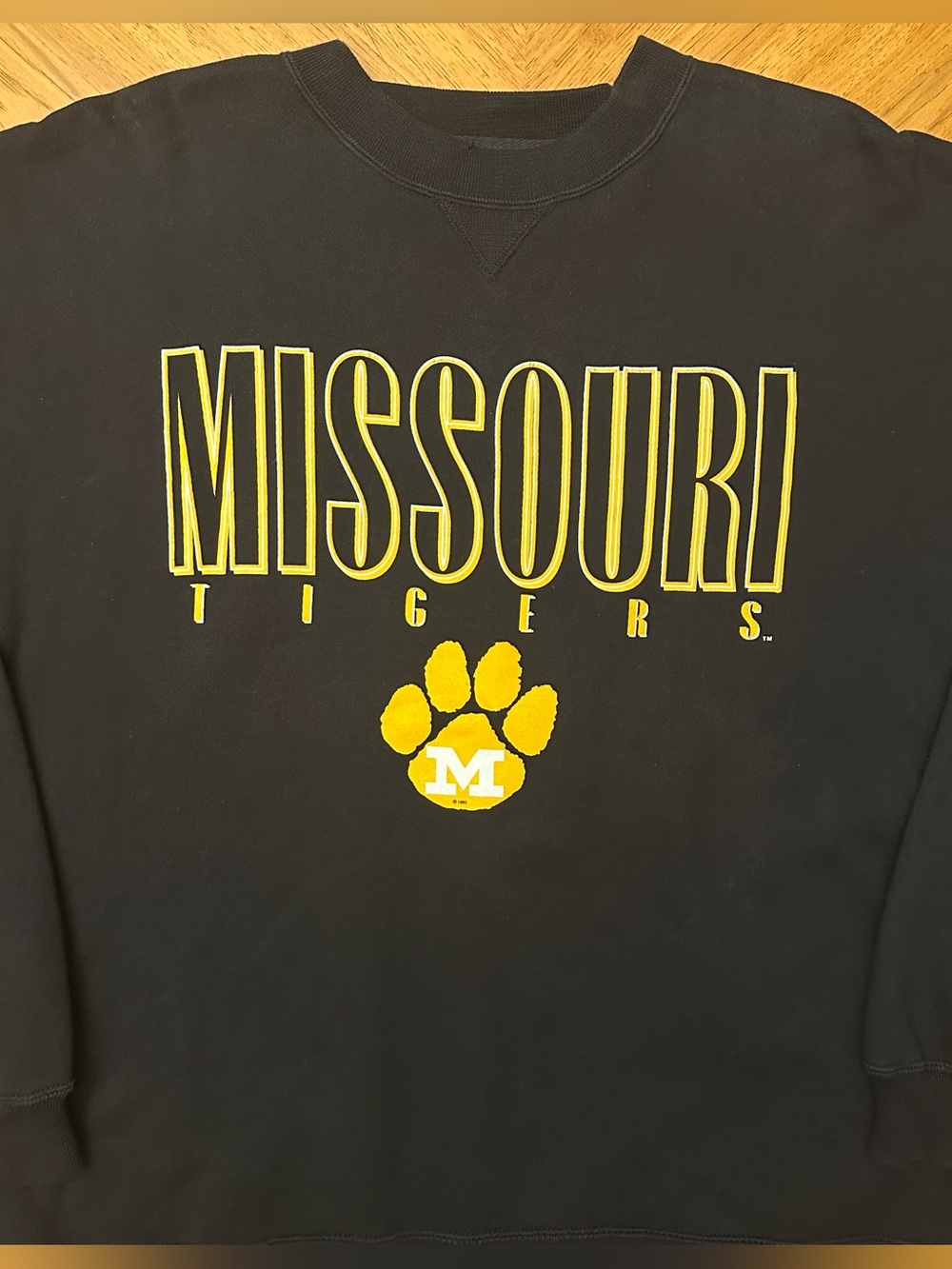 Missouri Tigers Sweatshirt Men’s Size Large Black Gear For Sports Y2K Mizzou
